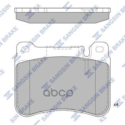 Колодки тормозные дисковые MB W203/S203/CL203 1.8-3.5i/2.2-3.0CDi 02 SP2329 Sangsin brake арт. SP2329