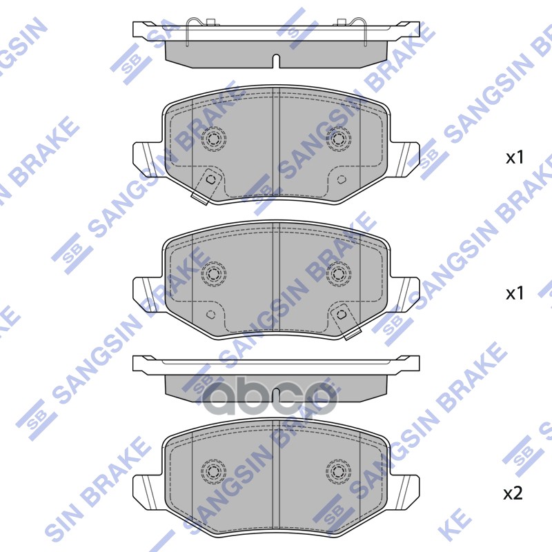 SP2933 колодки дисковые задние! с антискрип. пластинами Haval Jolion 1.5 21> Sangsin brake арт. SP2933
