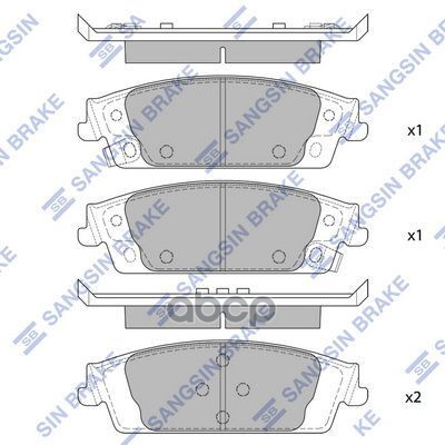Колодки тормозные дисковые задние Серия:HI-Q Sangsin brake арт. SP4011
