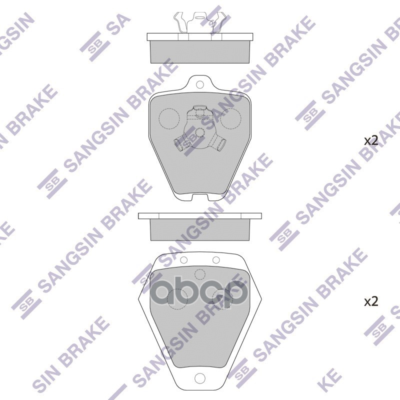 Колодки тормозные дисковые перед Sangsin brake арт. SP4048