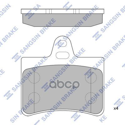 Колодки Задние Citroen C5 I/Ii Sp4147 Sangsin brake арт. SP4147