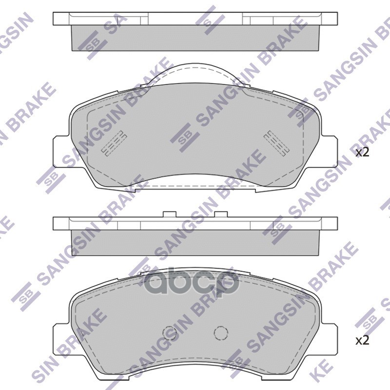 Колодки передние PEUGEOT 301, 308 II SP4208 Sangsin brake арт. SP4208