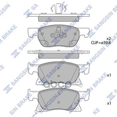 Колодки передние CHEVROLET CRUZE 2015- SP4240 Sangsin brake арт. SP4240