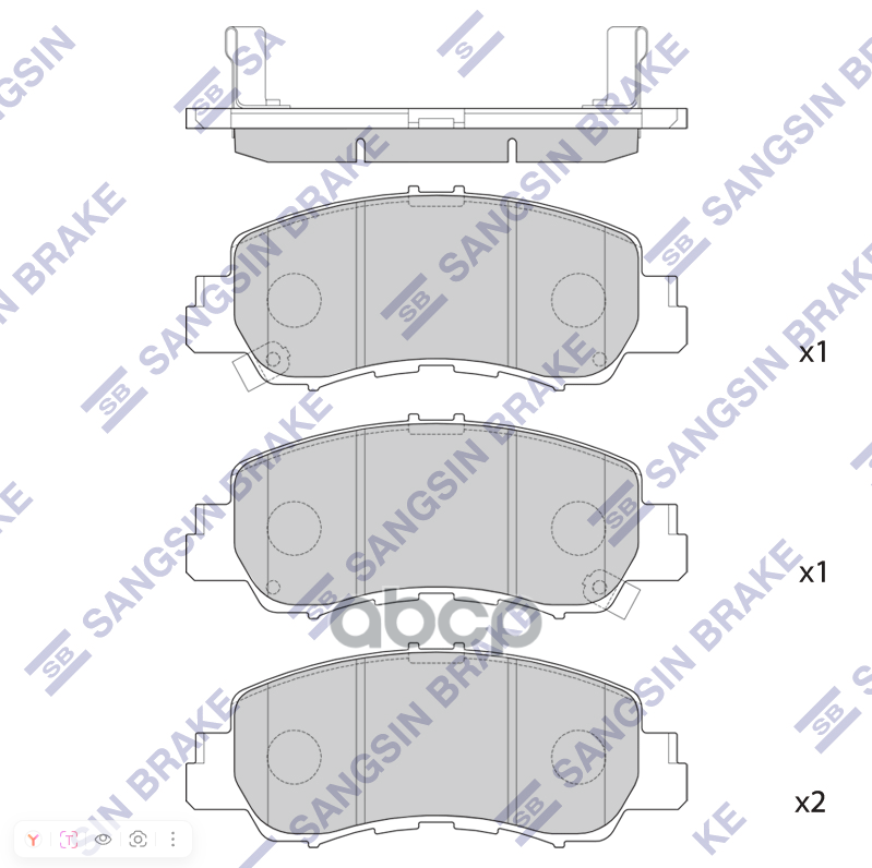 Колодки тормозные передние MITSUBISHI ECLIPSE CROSS 2017- SP4344 SP4344 Sangsin brake арт. SP4344