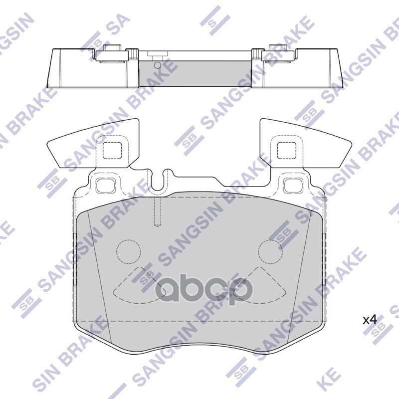 Колодки передние MERCEDES GLC C253, X253 2015- SP4348 Sangsin brake арт. SP4348