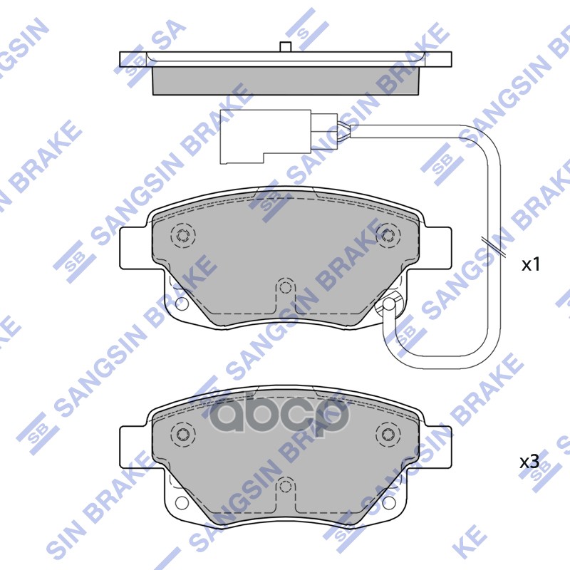 Колодки тормозные (Сзади) Ford Transit 06-14 Sangsin brake арт. SP4404