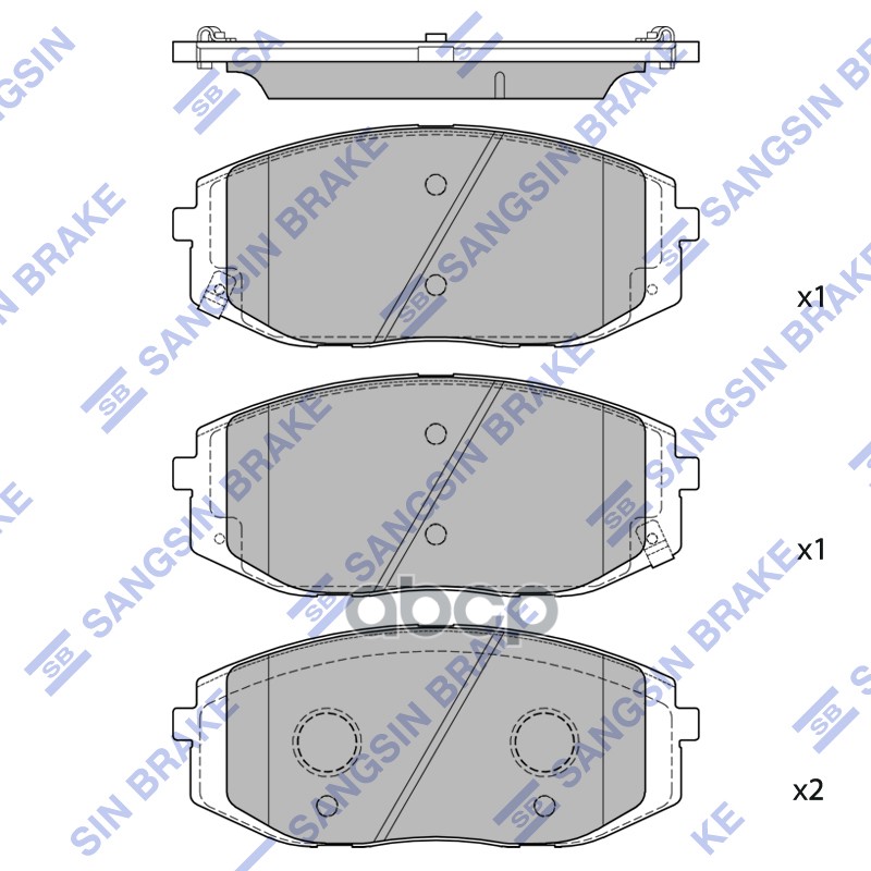 Колодки тормозные передние SP4509 SP4509 Sangsin brake арт. SP4509