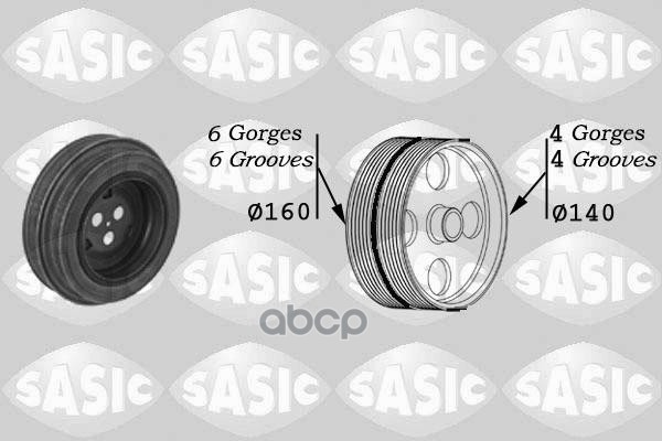 Шкив коленвала CITROEN JUMPER 06- 2.2HDi 2150028 Sasic арт. 2150028