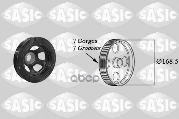 Шкив коленвала MERCEDES Classe C  203  204  CL 203  CLK  209  Classe E 211  SLK 171  Sprinter 906 Sasic арт. 2156073