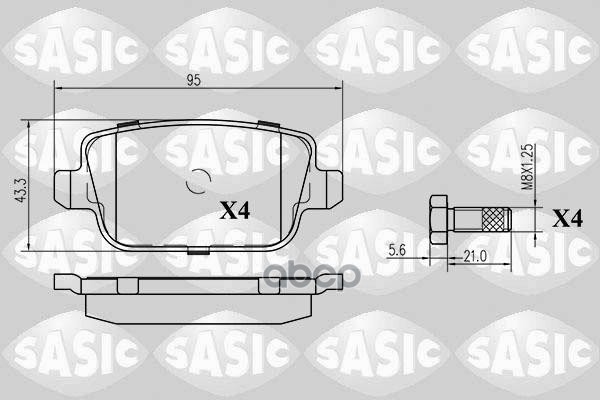 Колодки тормозные дисковые (комплект) Sasic арт. 6216023