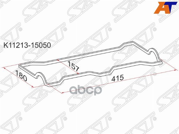 Прокладка клапанной крышки Toyota Corolla (E90,E100,E110) 87-02 / Carina 88-92 4AF;4AFE;4AFHE;5AF;5A Sat арт. K11213-15050