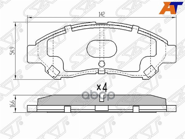 Колодки тормозные (Спереди) Toyota Lite Ace 08-20 / Town Ace 08-20 Sat арт. ST-04465-BZ131