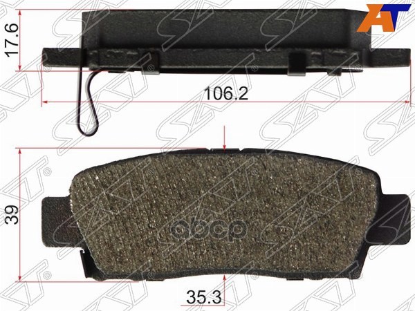 Колодки тормозные (Сзади) Toyota Crown 95-01 / Mark II 92-96 Sat арт. ST-04466-22160