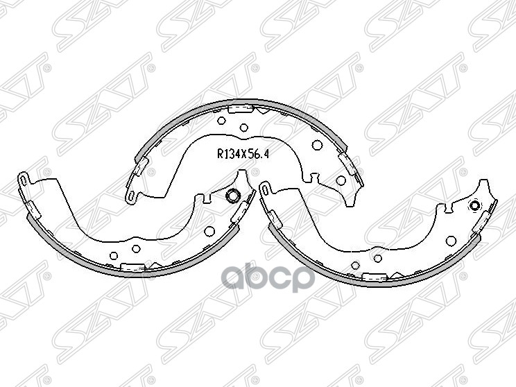 Колодки тормозные барабанные Toyota Hiace 89-04 / Granvia 95-02 Sat арт. ST-04495-26190