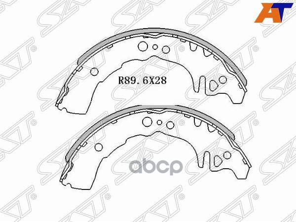Колодки тормозные барабанные Toyota Vitz 99-05 / Echo 99-05 Sat арт. ST-04495-52010