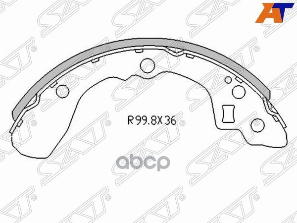 Колодки тормозные барабанные Kia Cerato 04-07 / Spectra 00-11 Sat арт. ST-0K201-26-38Z