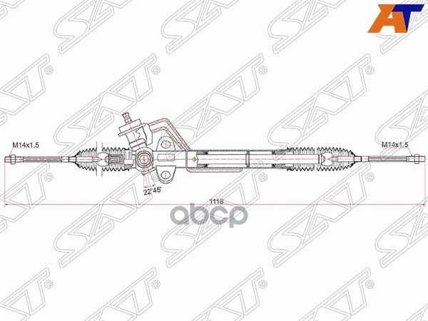 Рейка рулевая Kia Spectra 00-11 Sat арт. ST-0K2N232110
