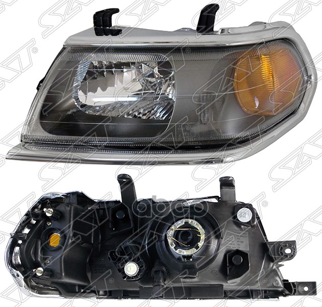 Фара Mitsubishi Pajero Sport 96-04 (Слева/ Галоген/ С электрокорректором) Sat арт. ST-114-1121L