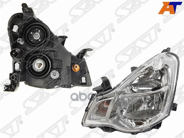 Фара Nissan Almera 12-19 / Bluebird Sylphy 05-12 (Слева/ Галоген/ под электрокорректор) Sat арт. ST-115-1119L