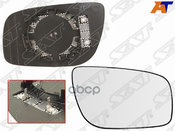 Полотно зеркала Mercedes-Benz E-Class 06-09 (Справа/ Обогрев/ асферическое) Sat арт. ST-121-0052
