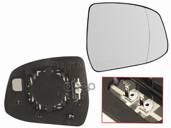 Полотно зеркала Ford Focus 07-19 / Mondeo 07-15 (Справа/ Обогрев/ асферическое) Sat арт. ST-121-0056