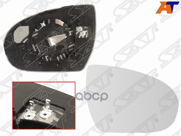 Полотно зеркала Hyundai Tucson 15-21 (Справа/ Обогрев/ сферическое) Sat арт. ST-121-0094