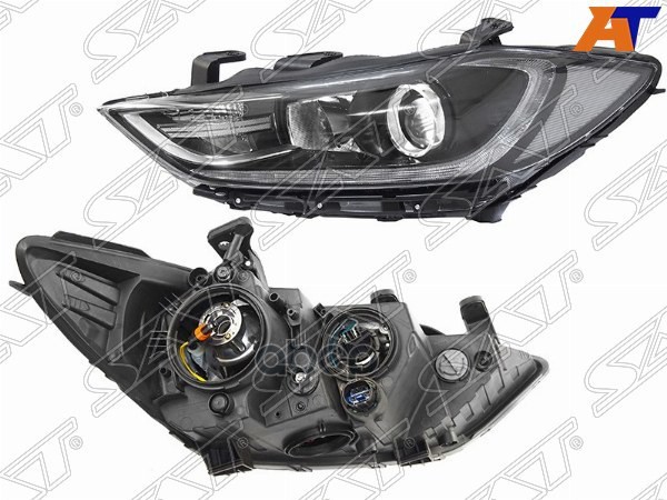 Фара Hyundai Elantra 15-19 (Слева/ Галоген/ ДХО/ под электрокорректор) Sat арт. ST-121-1116DL