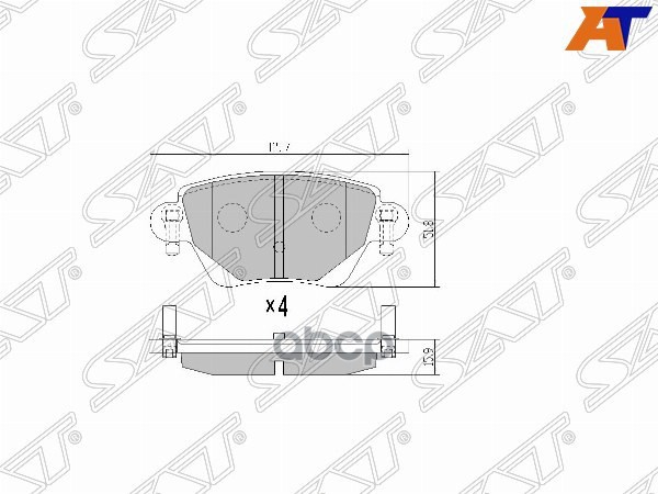 Колодки тормозные (Сзади) Ford Mondeo 00-07 Sat арт. ST-1219894