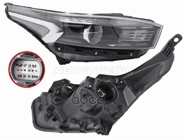 Фара Kia Cerato 21- (Справа/ Галоген/ ДХО/ С электрокорректором) Sat арт. ST-123-1156DR
