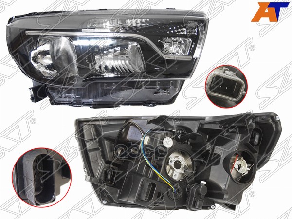 Фара LADA Vesta 15-23 / Vesta Cross 17-23 (Справа/ Галоген/ С электрокорректором) Sat арт. ST-13-0004
