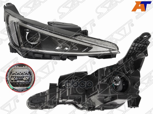 Фара Hyundai Elantra 18-20 (Справа/ Галоген/ Ручная регулировка) Sat арт. ST-13-0022