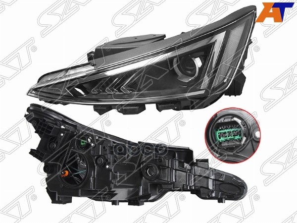 Фара Hyundai Elantra 18-20 (Слева/ Галоген/ ДХО/ С электрокорректором) Sat арт. ST-13-0023