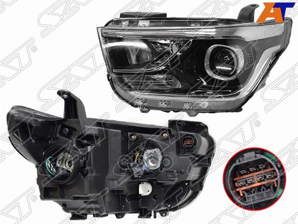 Фара Hyundai Grand Starex 17-22 / H1 17-22 (Слева/ Галоген/ С электрокорректором/ Линза) Sat арт. ST-13-0025