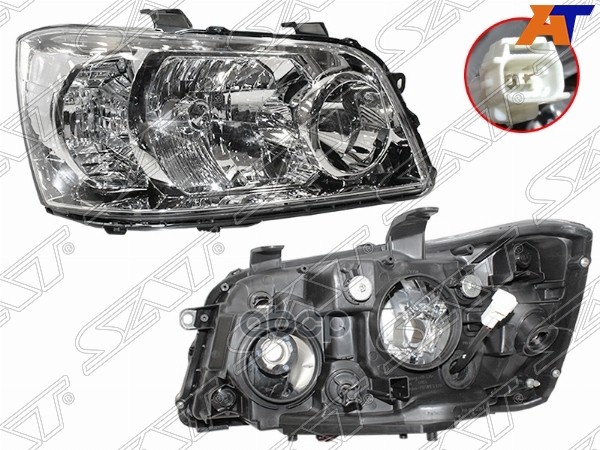 Фара Toyota Kluger V 03-07 (Справа/ Ксенон/Галоген/ Универсальная регулировка) Sat арт. ST-13-0052