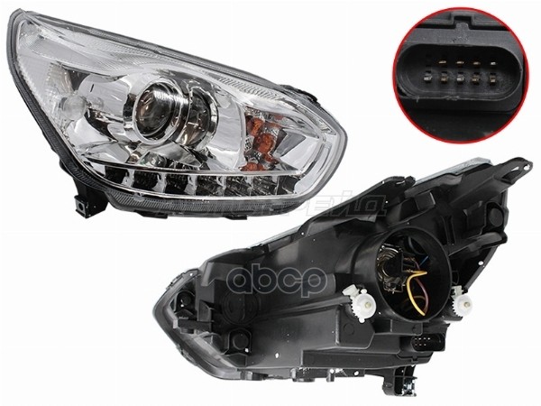 Фара Chery Tiggo T11 13-16 (Справа/ Галоген/ ДХО/ Ручная регулировка) Sat арт. ST-13-CHTGT13R