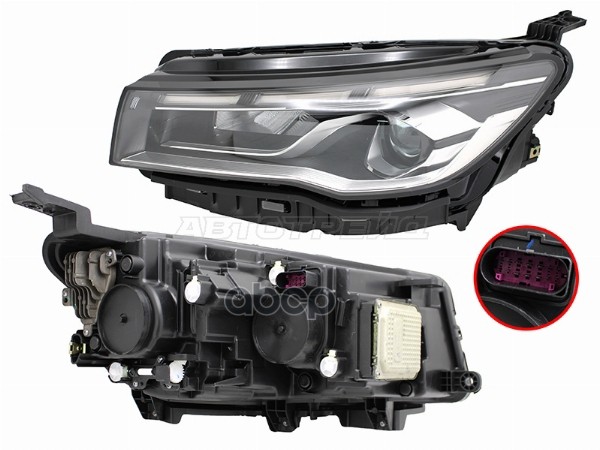 Фара Geely Emgrand 21- (Слева/ LED/ ДХО/ С электрокорректором) Sat арт. ST-13-GLEMDL