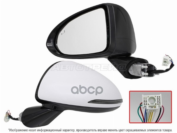 Зеркало Hyundai Sonata 19-23 (Слева/ Обогрев/ Регулировка/ Повторитель поворота/ Складывание/ Слепая Sat арт. ST-16-0151