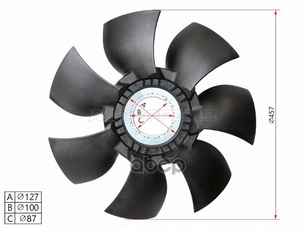 Крыльчатка вентилятора IVECO DAILY III 12- 3,0 Sat арт. ST-171-0001