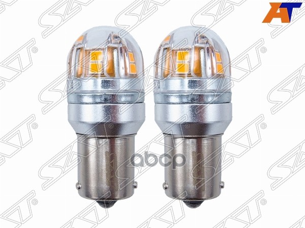 Лампа дополнительного освещения 12V PY21W 2.8W/320LM  Canbus LED Оранжевая (Комплект 2 шт.) Sat арт. ST1750066