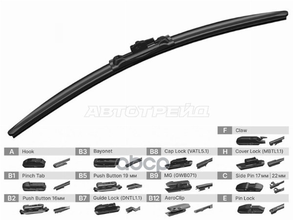 Щетка стеклоочистителя (Бескаркасная/ 17 (425мм)) Sat арт. ST-190-0017