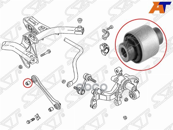 Сайлентблок рычага Audi A3 03-19 / Q3 11-19 Sat арт. ST-1K0501529J-B1