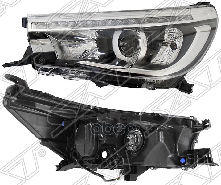 Фара Toyota Hilux Pick Up 15-20 (Слева/ LED/Галоген/ ДХО/ С электрокорректором) Sat арт. ST-212-11AML