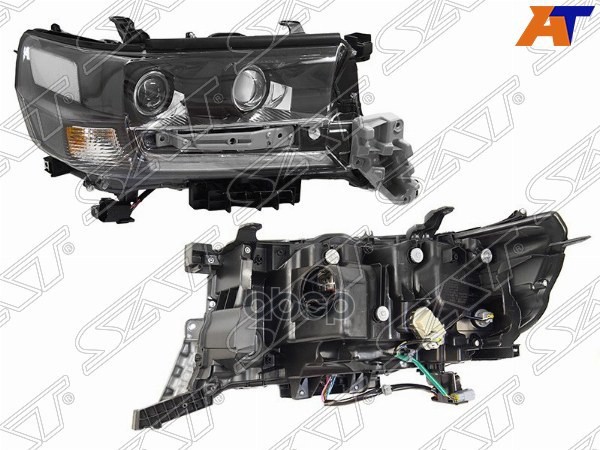 Фара Toyota Land Cruiser (J200) 15-21 (Справа/ LED/ ДХО/ С электрокорректором/ чёрная) Sat арт. ST-212-11BDR-LD-M2