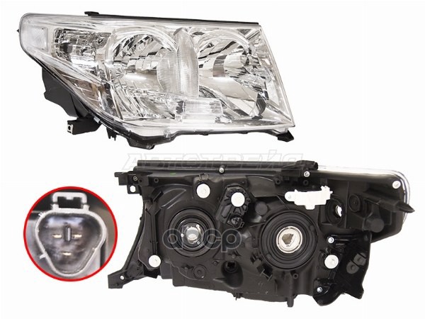 Фара Toyota Land Cruiser (J200) 07-12 (Справа/ Галоген/ С электрокорректором) Sat арт. ST-212-11M1R-LD-E