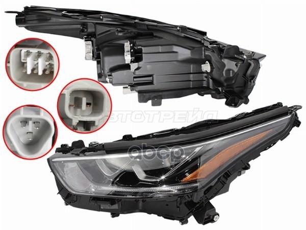 Фара Toyota Highlander 19- (Слева/ LED/ С электрокорректором/ Линза) Sat арт. ST-212-11TH4L