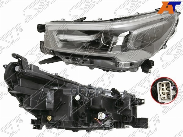 Фара Toyota Hilux Pick Up 20- (Слева/ LED/ ДХО/ С электрокорректором) Sat арт. ST-212-20AML