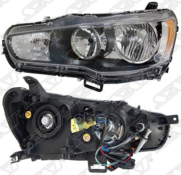 Фара Mitsubishi Lancer 07-17 (Слева/ Галоген/ С электрокорректором) Sat арт. ST-214-1190L