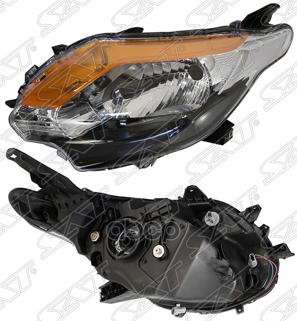 Фара Mitsubishi L200 15-19 (Слева/ Галоген/ Ручная регулировка/ тёмная) Sat арт. ST-214-11ADL-EM2