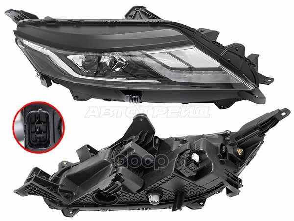 Фара Mitsubishi L200 18- (Справа/ LED/ ДХО/ С электрокорректором) Sat арт. ST-214-11ALDR