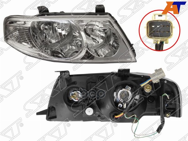 Фара Nissan Almera Classic 06-12 (Справа/ Галоген/ Ручная регулировка) Sat арт. ST-215-11B7R